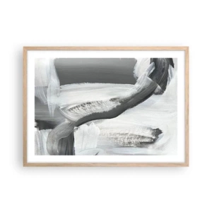 Poszter világos tölgy keretben - Határozott mozgással - 70x50 cm