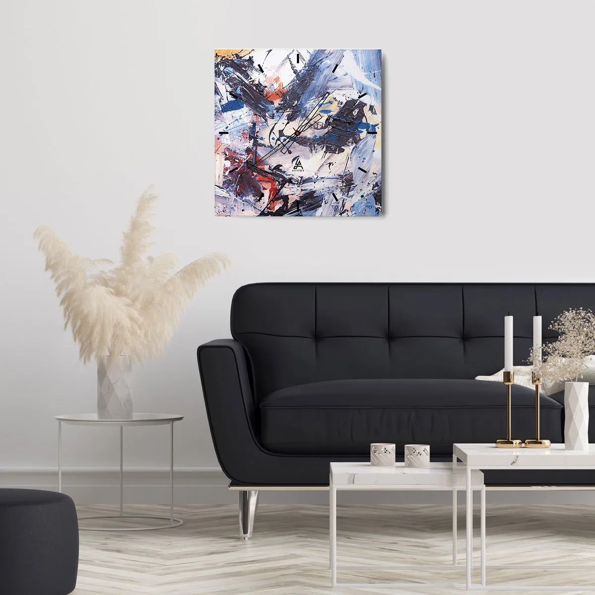 Falióra, Óra - Őrült absztrakt tánc - 30x30 cm