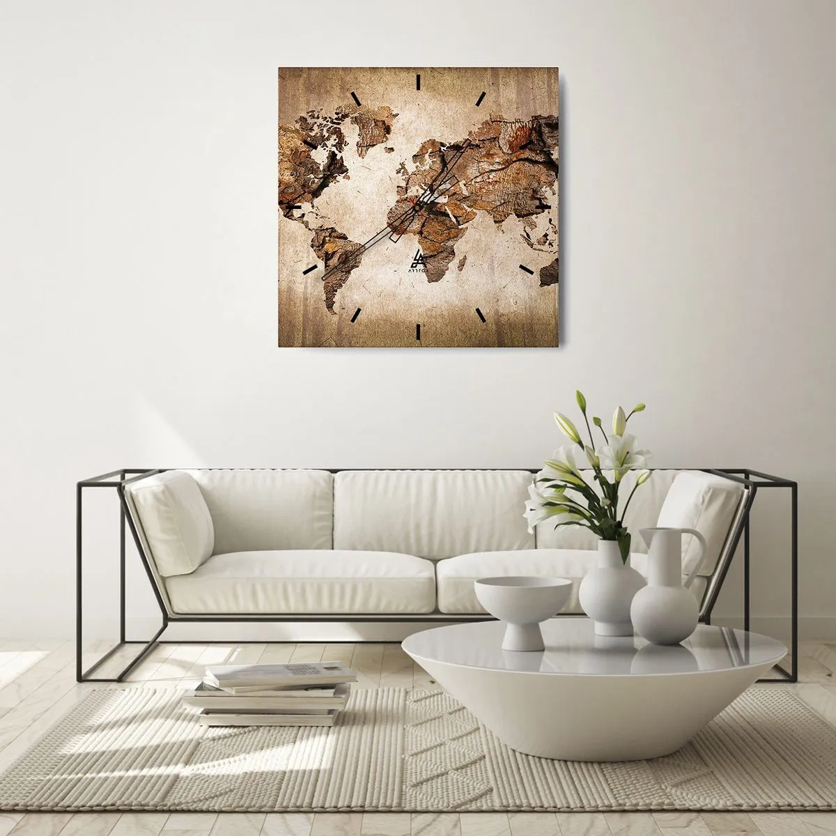 Falióra, Óra - A világ felfedezése - 40x40 cm