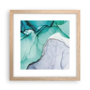 Poszter világos tölgy keretben - Tanulmány türkizben - 30x30 cm