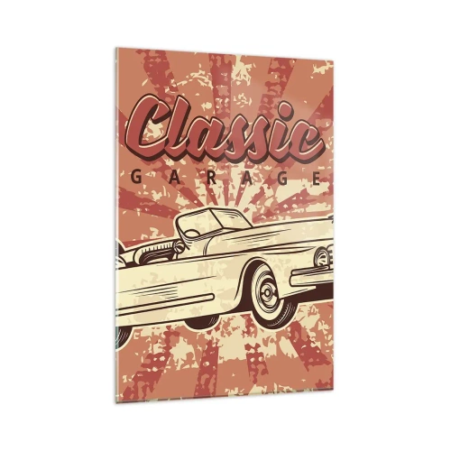 Üveg kép - És a rádióban, Elvis - 80x120 cm