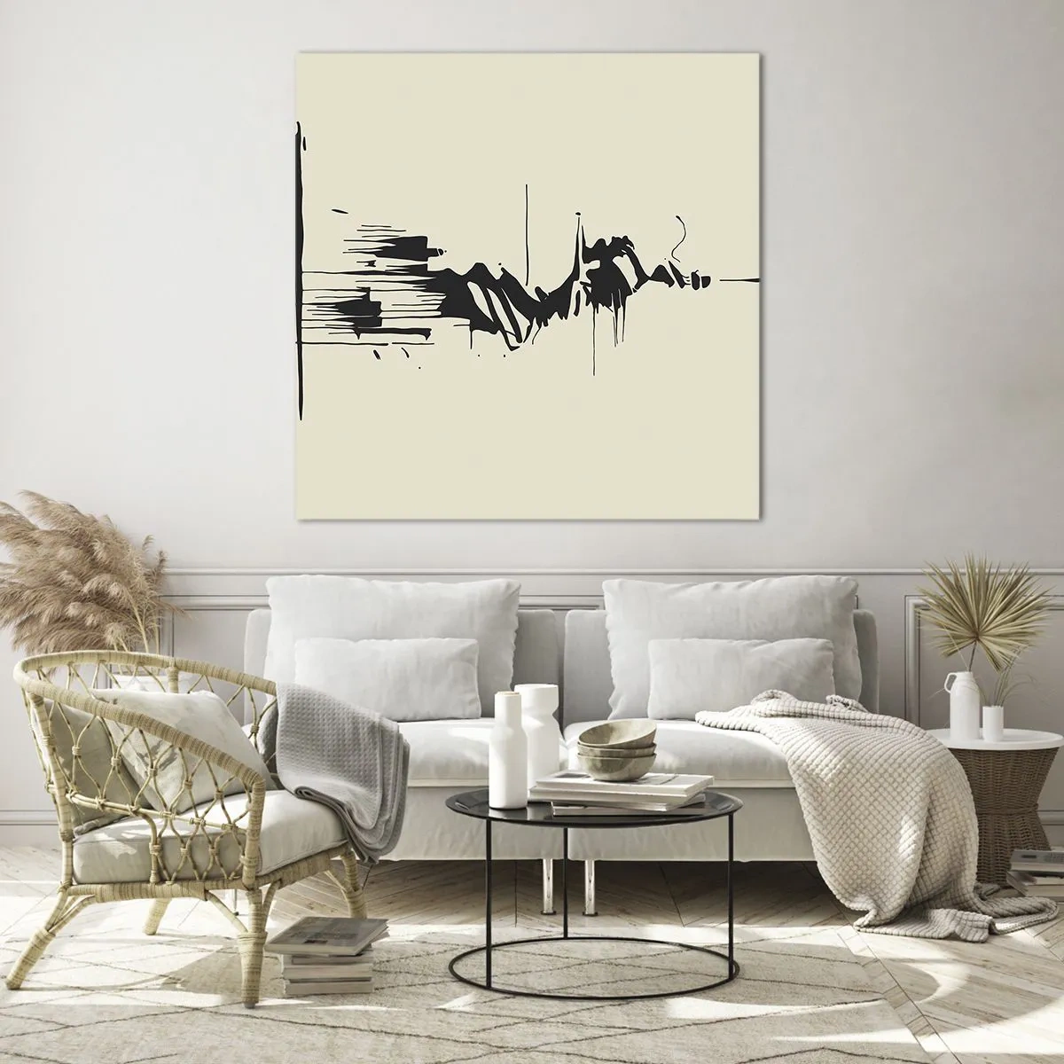 Üveg kép - Sietős absztrakció - 60x60 cm