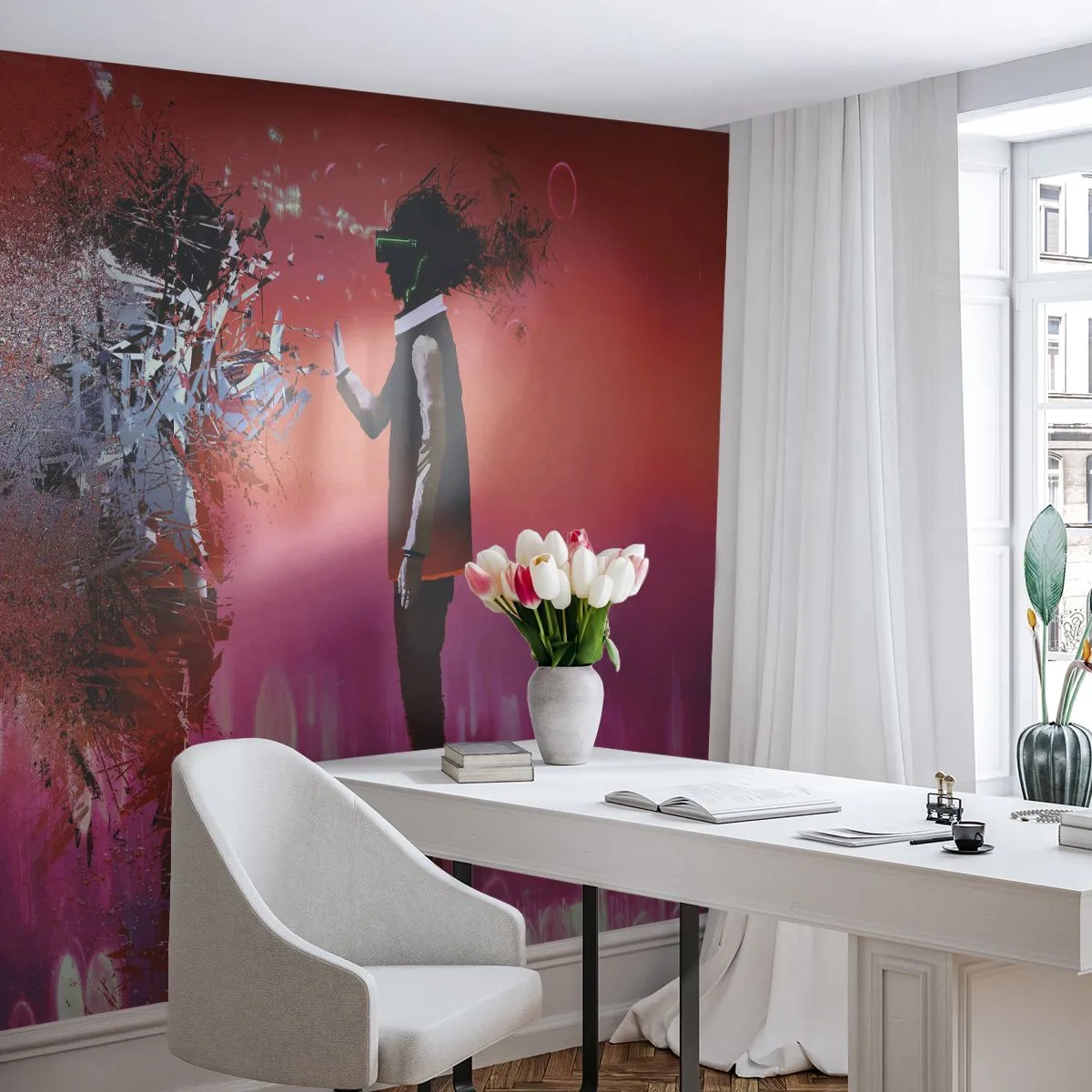Fotótapéta Premium Canvas - Tudsz magadba nézni? - Absztrakció, Darab, Emberek - 250x175 cm