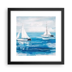 Poszter fehér keretben - Egy barátoddal az oldaladon - 30x30 cm