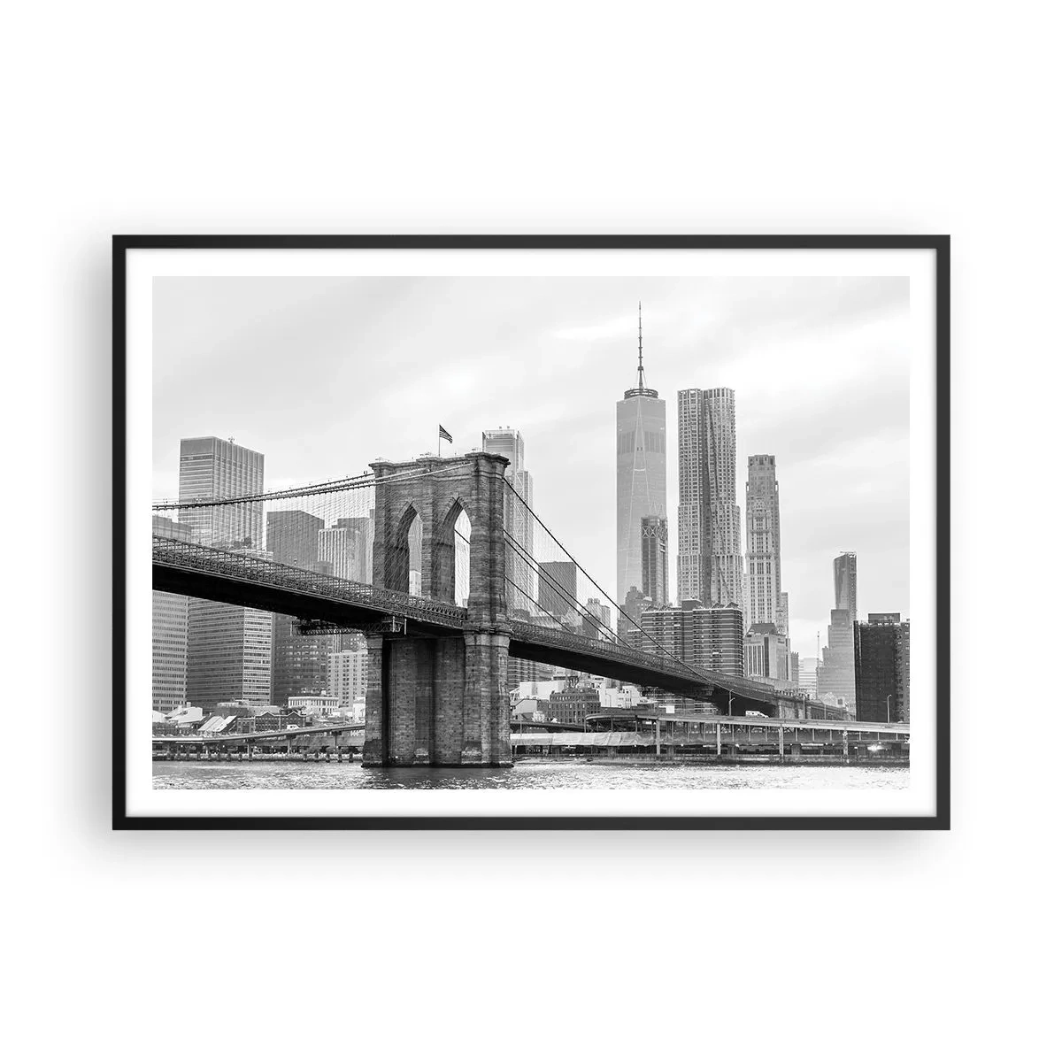 Poszter fehér keretben - New York-i hangulat - 100x70 cm
