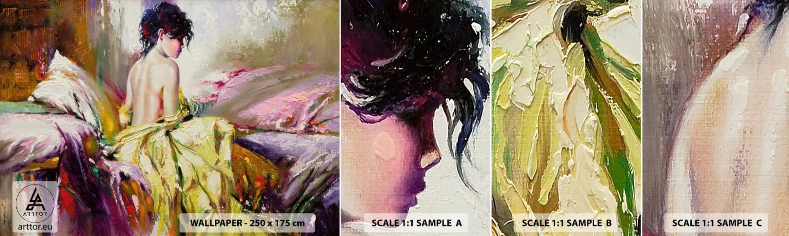 Fotótapéta Minta Standard Eco - Az ajkak és a csésze pereme között - Nő, Test, Darab - 100x30 cm