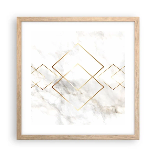 Poszter világos tölgy keretben - Kilátás a végtelenbe - 40x40 cm