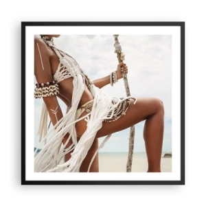 Poszter fehér keretben - A nap papnője - 60x60 cm