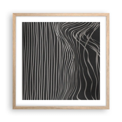 Poszter világos tölgy keretben - Ritmus és akcentus - 50x50 cm