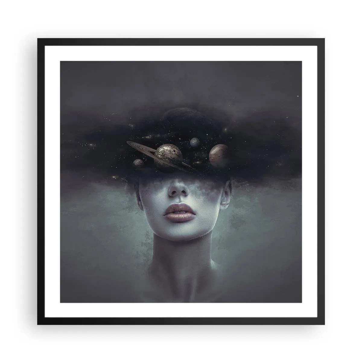 Poszter fehér keretben - És a bolygók megvadulnak... - 60x60 cm