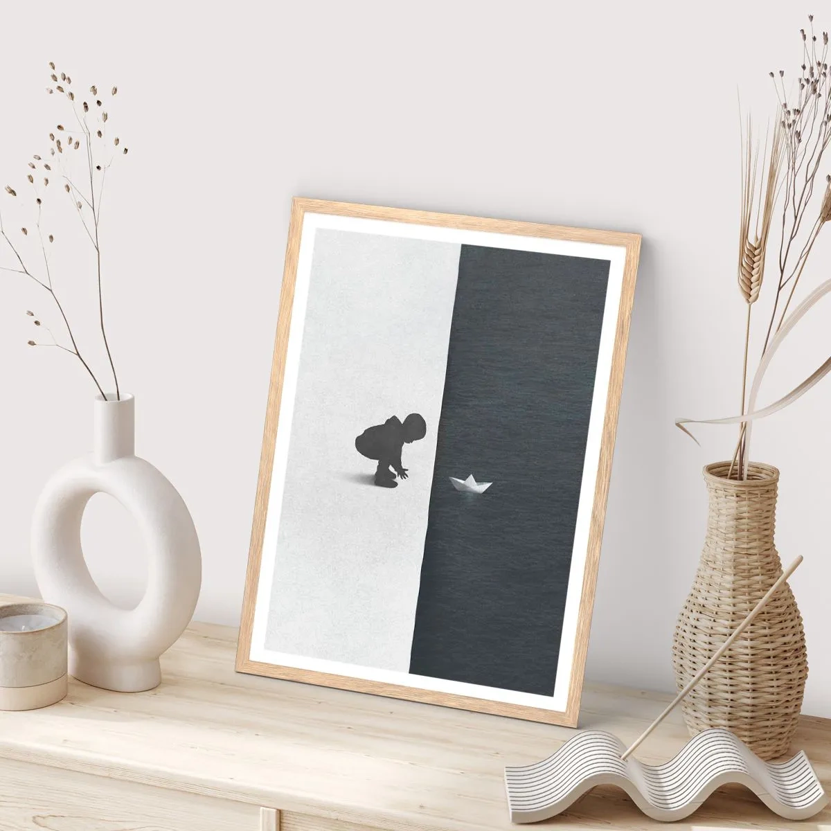 Poszter világos tölgy keretben - Nagy utazás - 30x40 cm