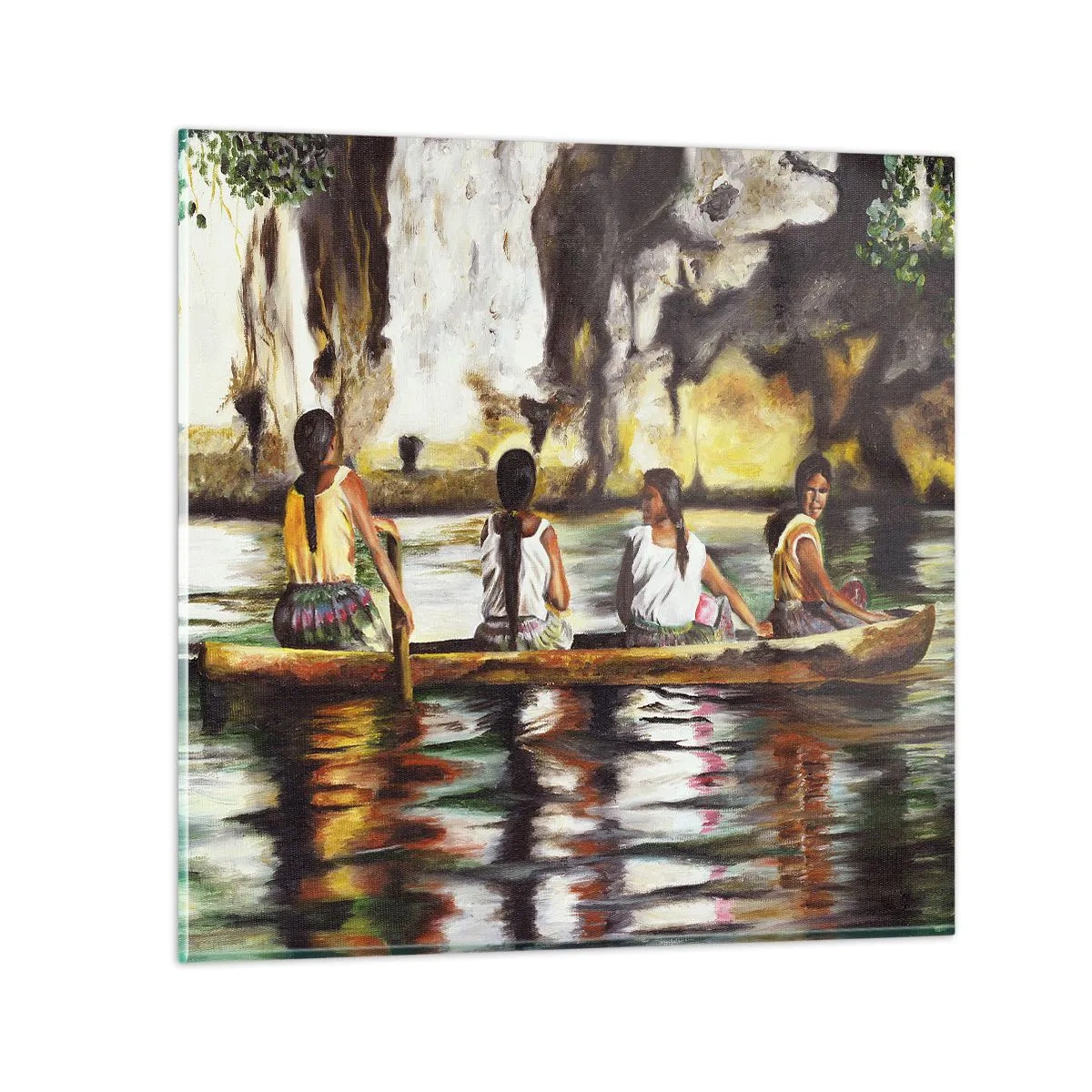 Üveg kép - Egy polinéz paradicsomban - 50x50 cm