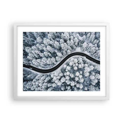 Poszter fekete keretben - A téli erdőn - 50x40 cm