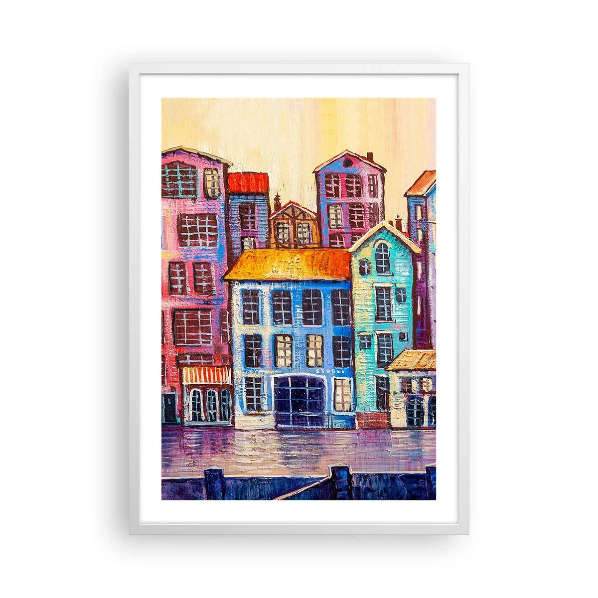 Poszter fekete keretben - Egy város, mint egy tündérmese - 50x70 cm