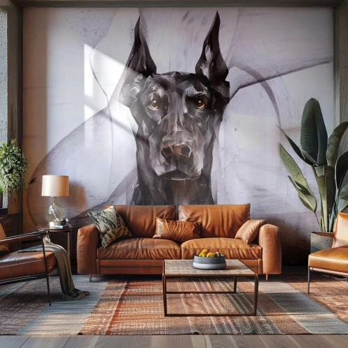 Fotótapéta Standard Eco - Nemes születésű - Absztrakció, Doberman, Kutya - 250x175 cm