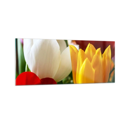 Üveg kép - Tulipán láz - 100x40 cm