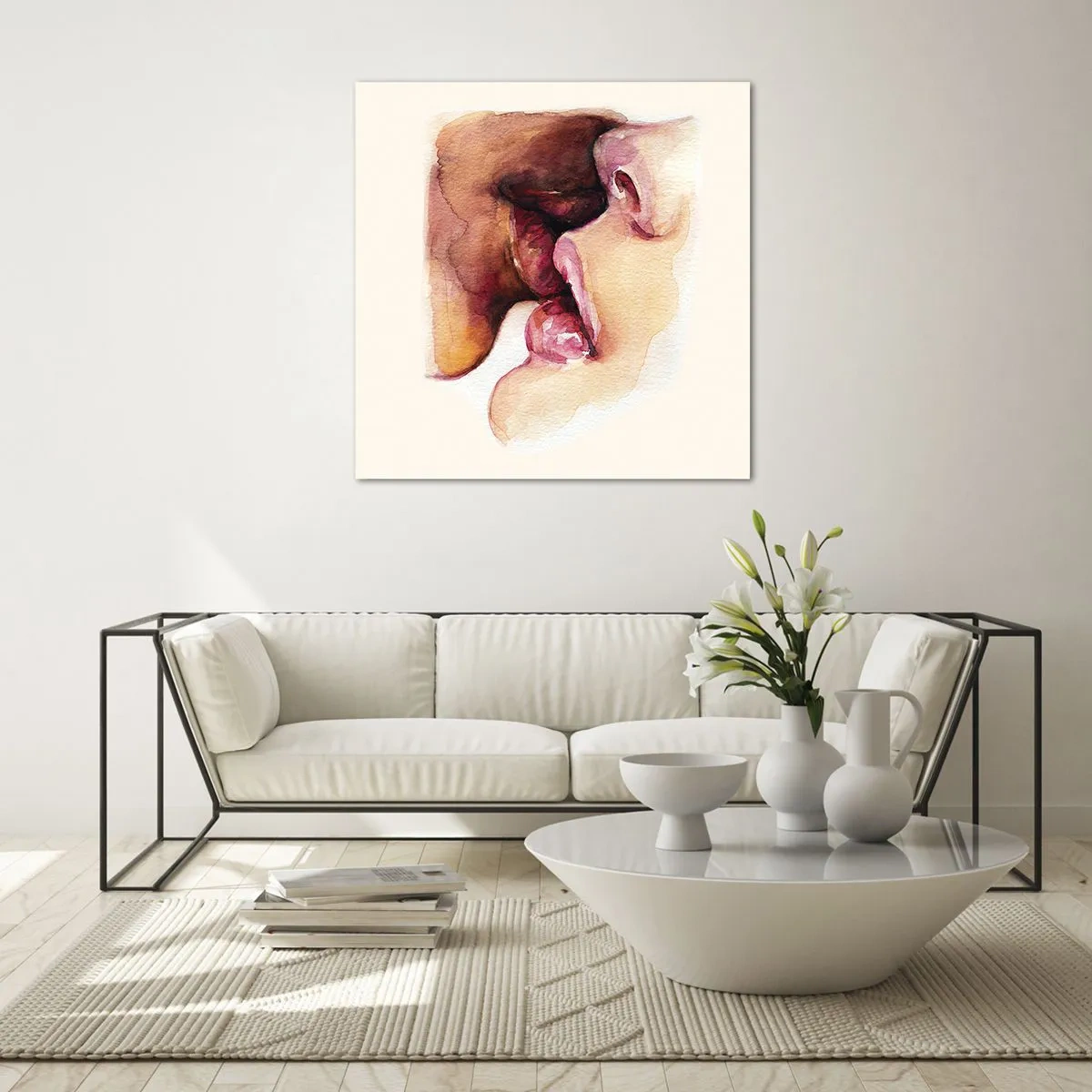 Üveg kép - Mint éjszaka és nap, föld és ég - 70x70 cm