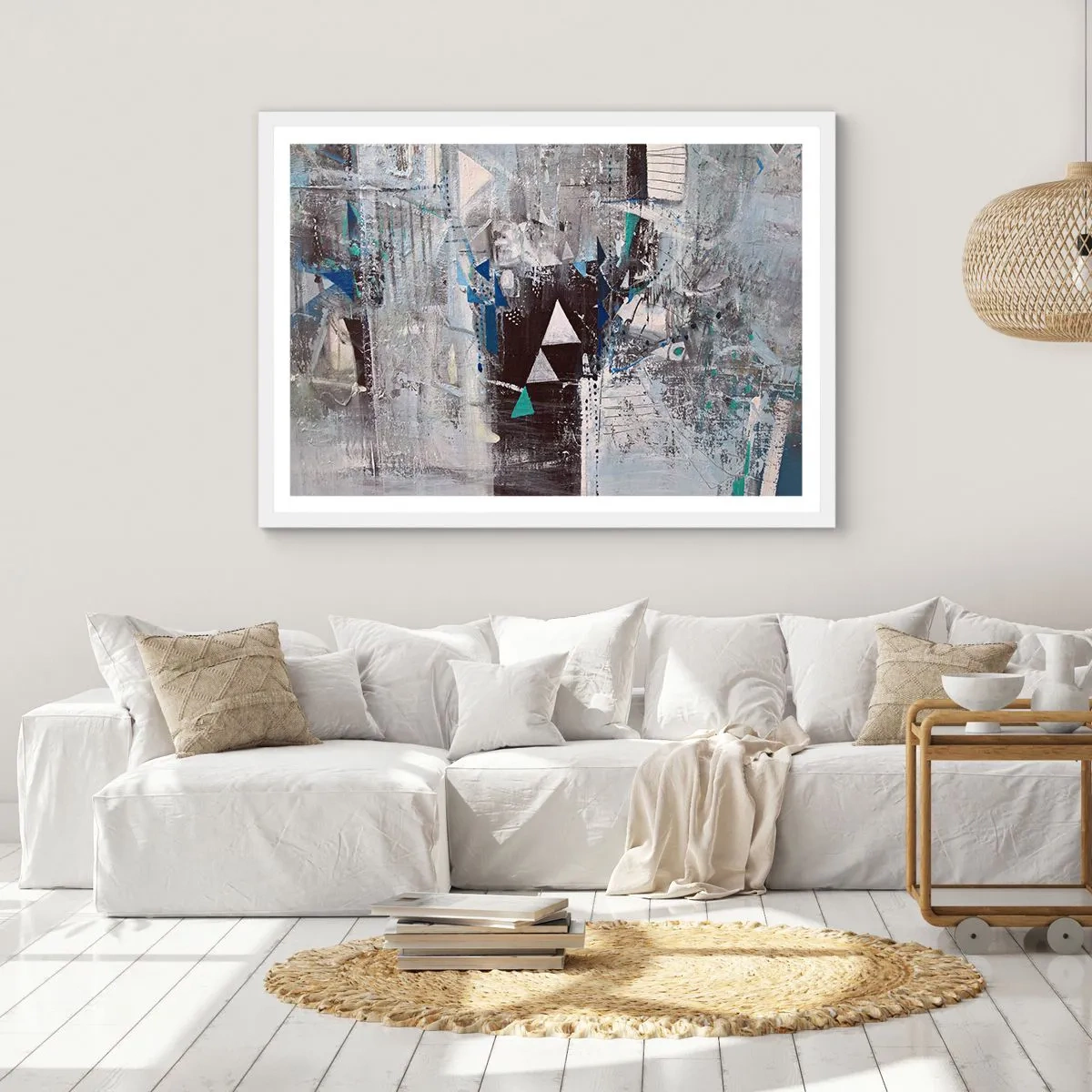 Poszter fekete keretben - A háromszögek felülíró sorrendje - 70x50 cm