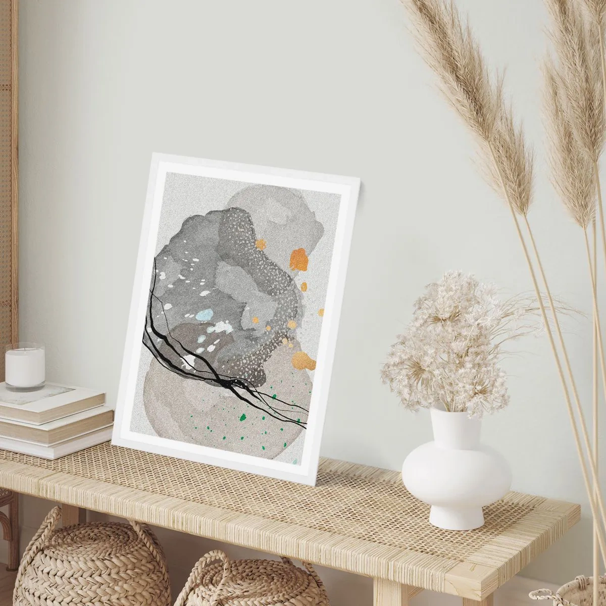 Poszter fekete keretben - Organikus kompozíció - 70x100 cm