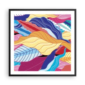 Poszter fehér keretben - Színes rendetlenség - 60x60 cm