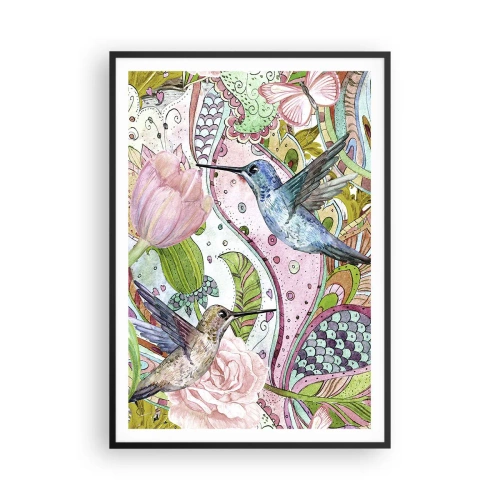 Poszter fehér keretben - Szőlőbe gabalyodva - 70x100 cm