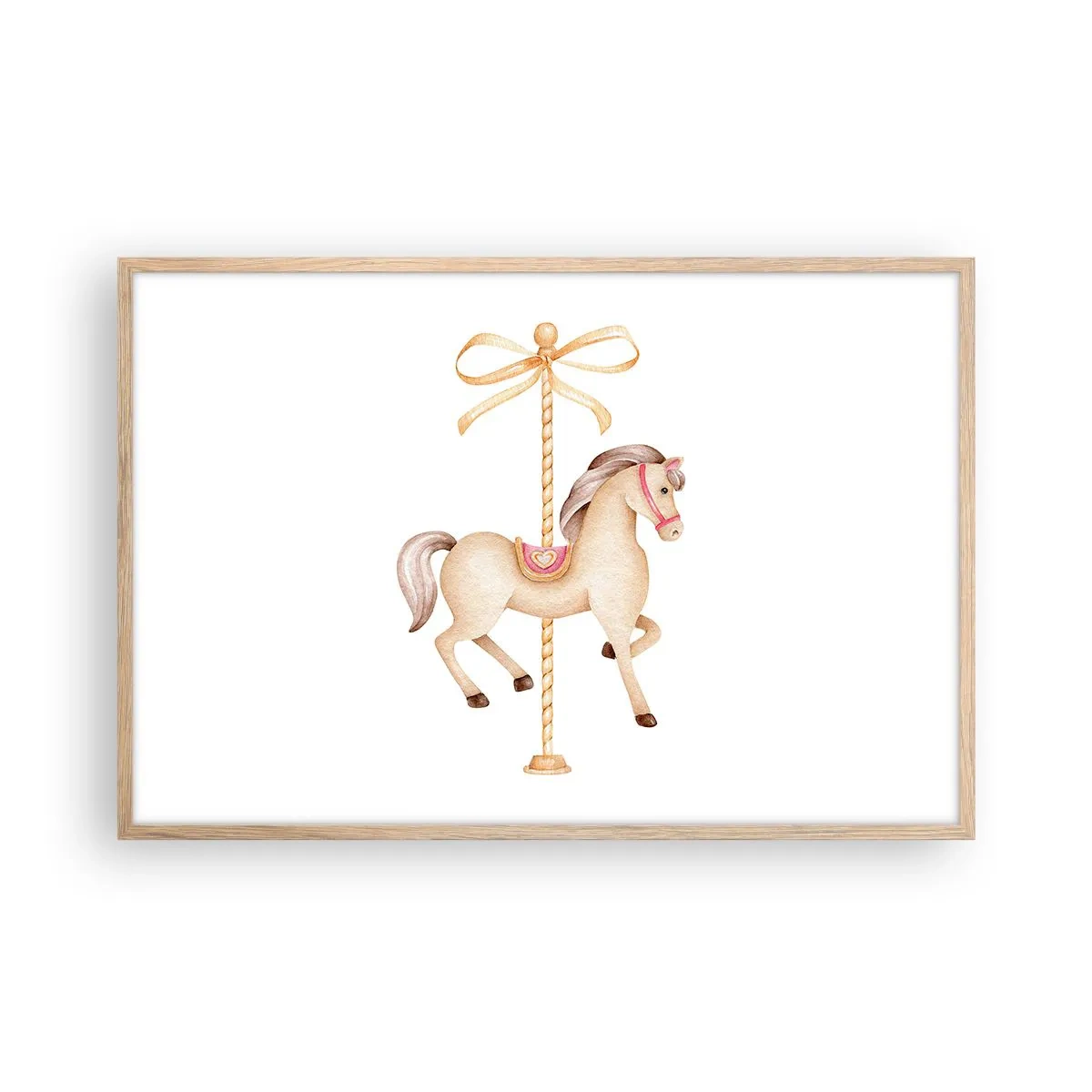 Poszter világos tölgy keretben - Kecses vágtával - 91x61 cm