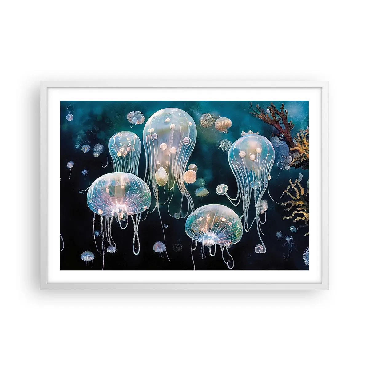 Poszter fekete keretben - Víz alatti bál - 70x50 cm