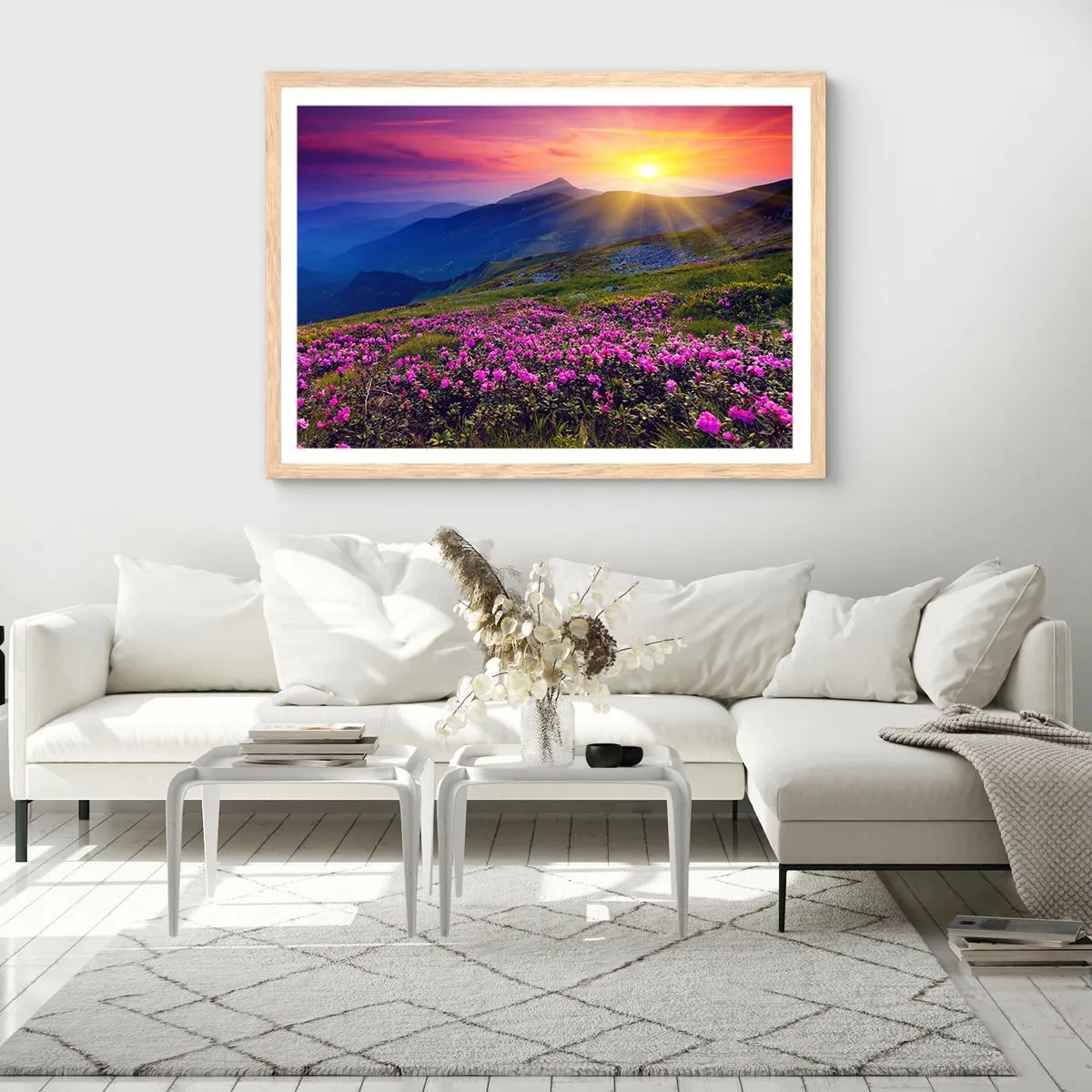 Poszter világos tölgy keretben - … És körülötte hegyi fenyő és gyógynövények illata - 40x30 cm