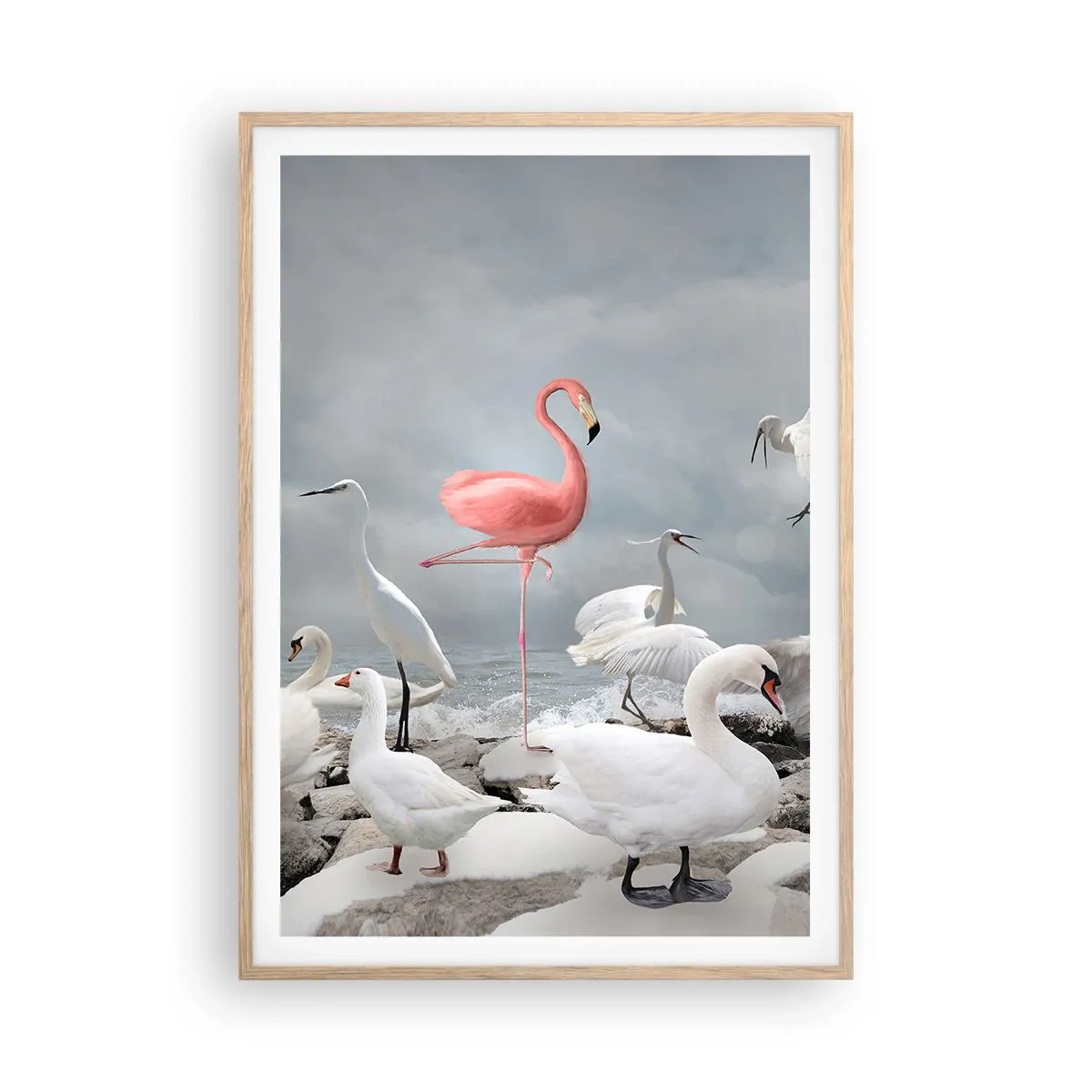 Poszter világos tölgy keretben - Hogy kerültem ide? - 70x100 cm