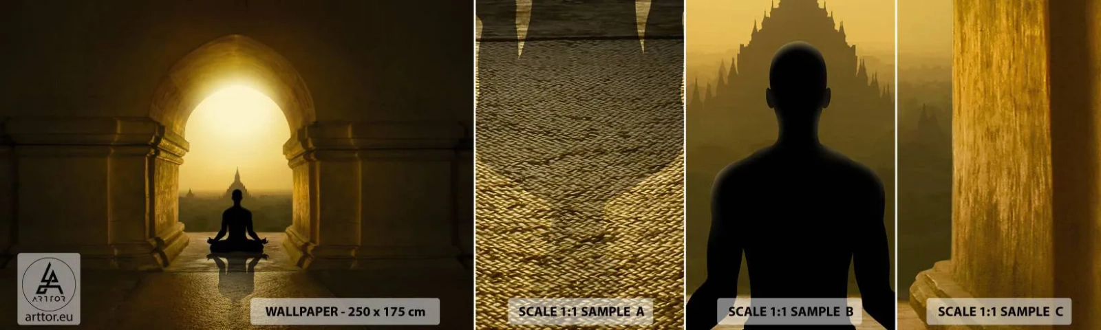 Fotótapéta Minta Standard Eco - Teljes harmónia - Elmélkedés, Templom, Buddha - 100x30 cm