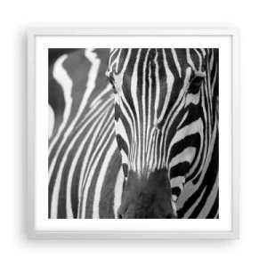 Poszter fekete keretben - A világ fekete-fehér - 50x50 cm