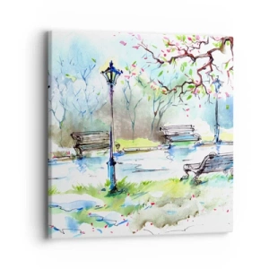 Vászonkép - A park csendjének varázsa - 40x40 cm