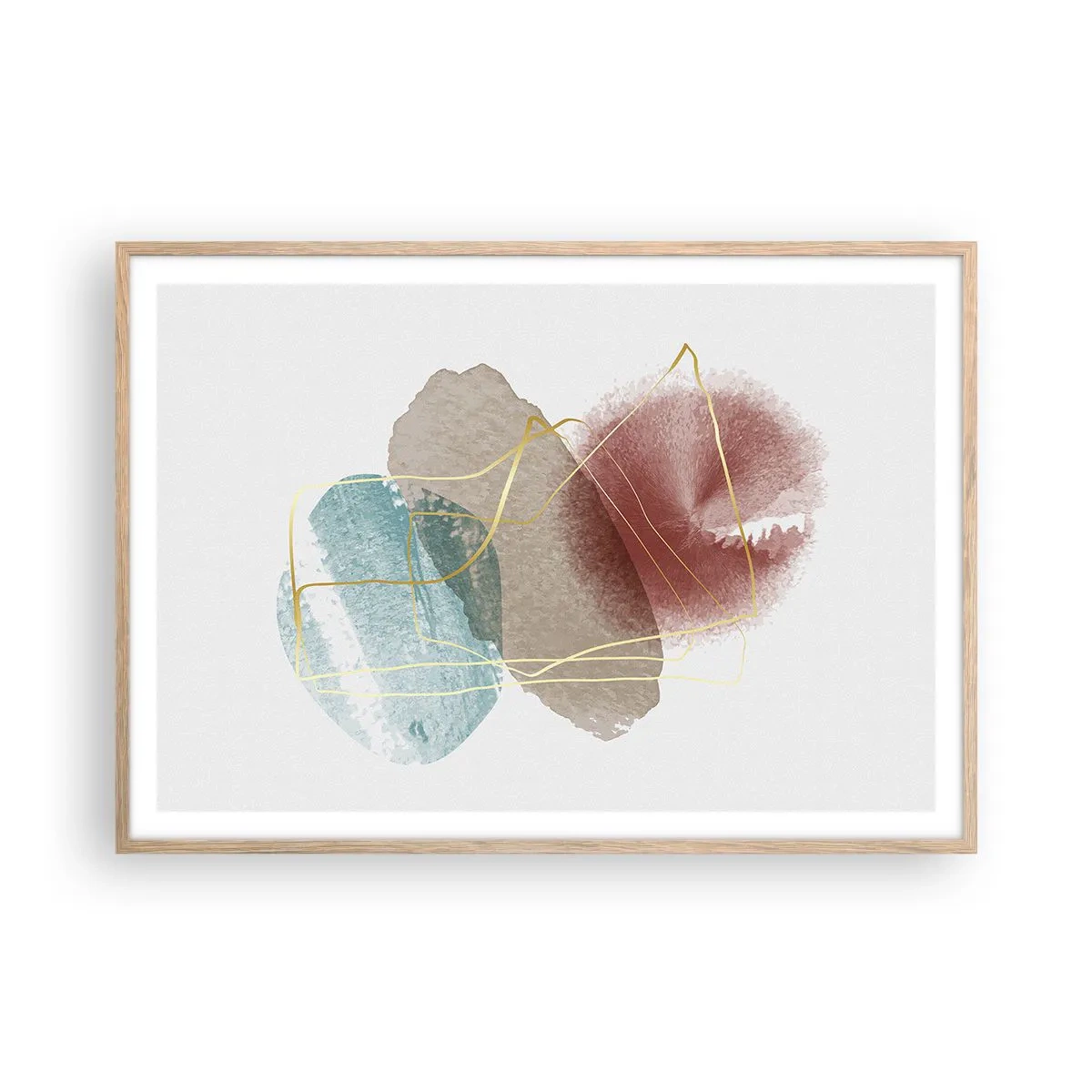 Poszter világos tölgy keretben - Az űr koralljai - 100x70 cm