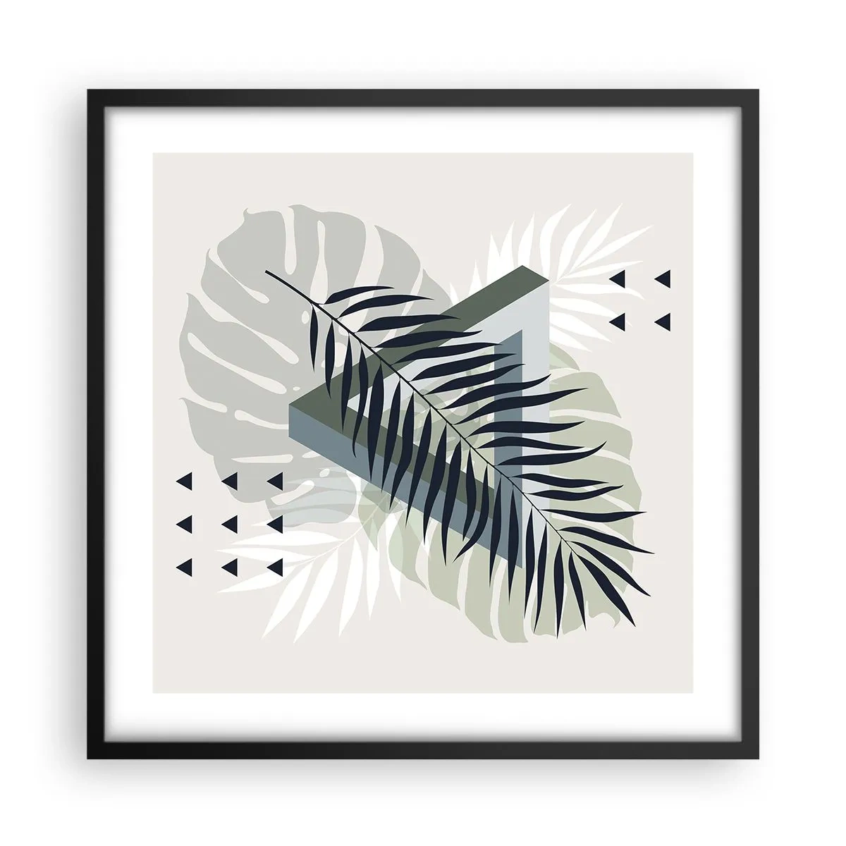 Poszter fehér keretben - Természet és geometria – két rend? - 50x50 cm