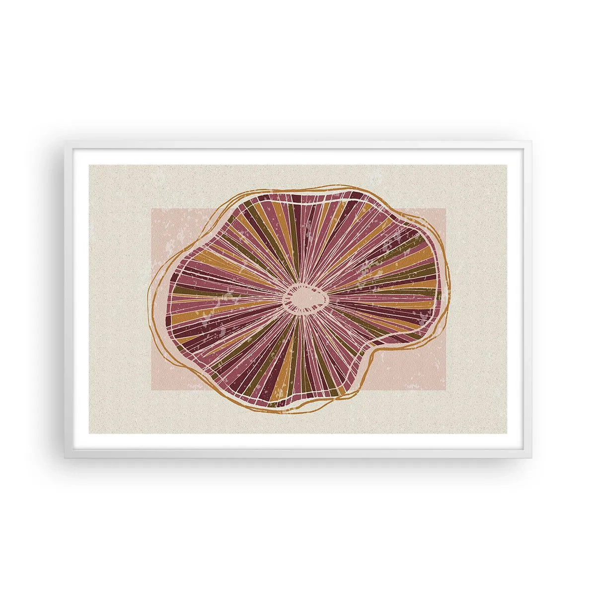 Poszter fekete keretben - Sugárzó absztrakció - 91x61 cm