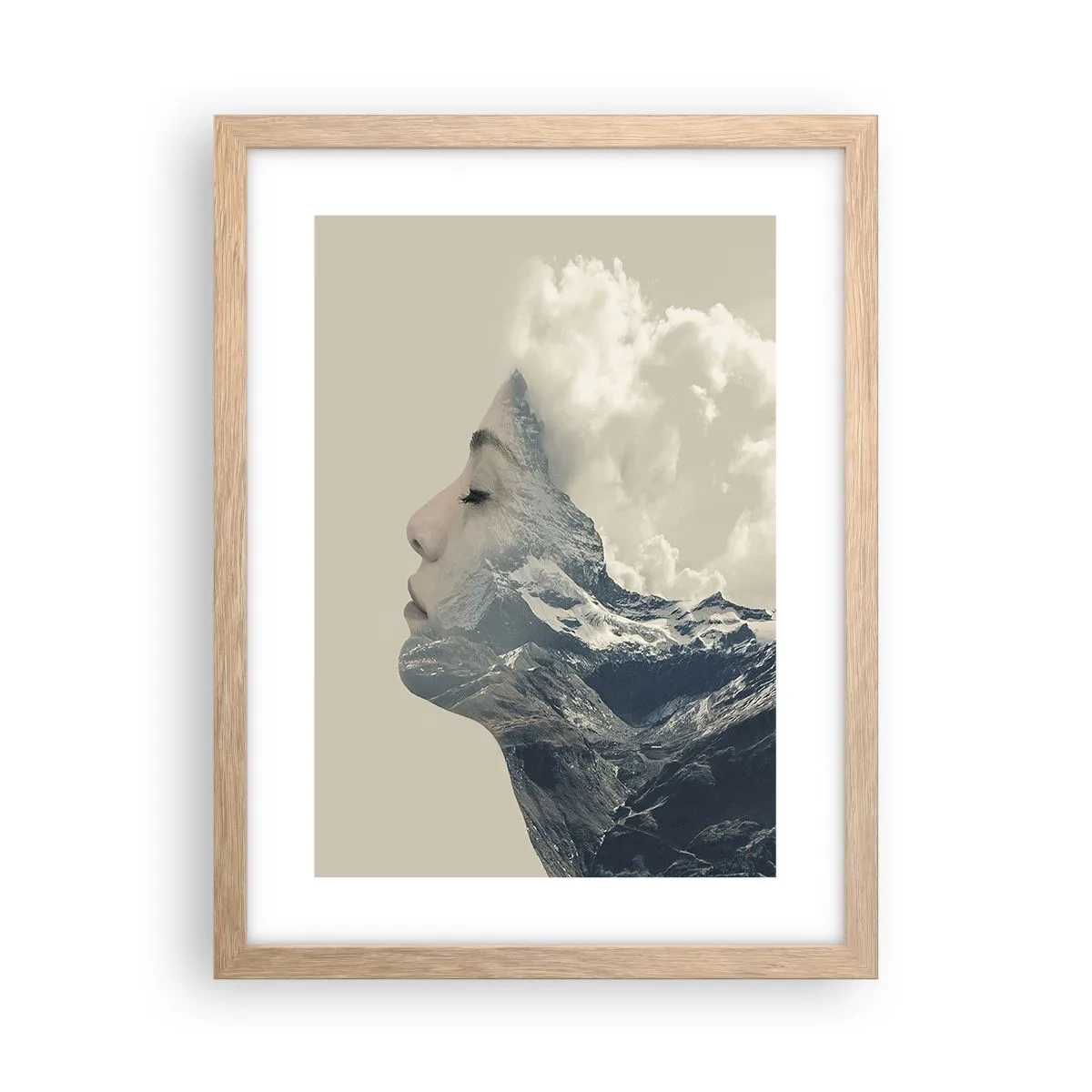 Poszter világos tölgy keretben - Az elemek szépsége - 30x40 cm