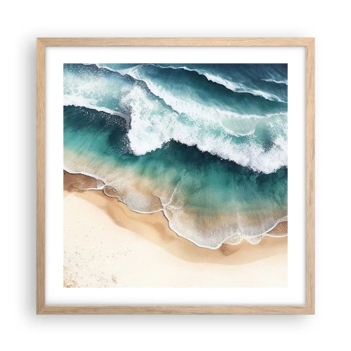 Poszter világos tölgy keretben - Egy örök találkozás - 50x50 cm