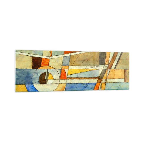 Üveg kép - Kubizmus az építkezésen - 160x50 cm
