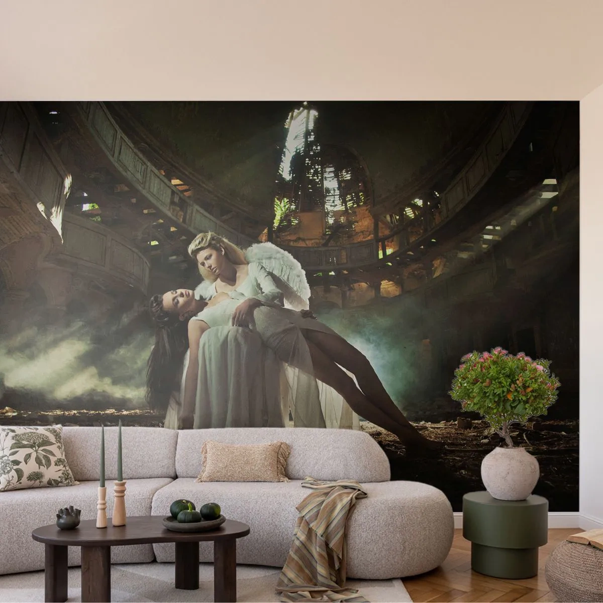 Öntapadós Fotótapéta Deluxe Sticker - A régi színház szelleme - Nő, angyal, Darab - 350x256 cm