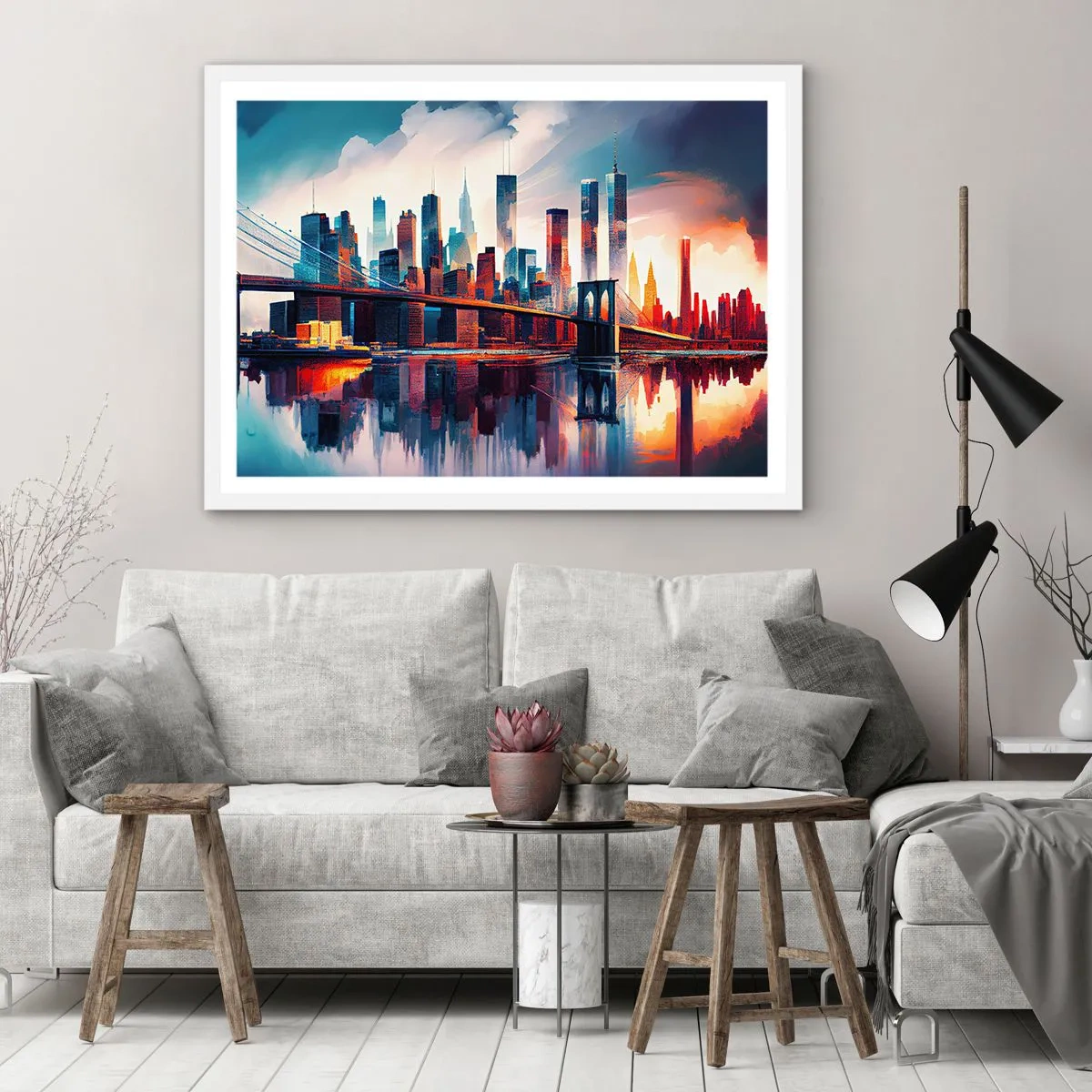 Poszter fekete keretben - Fenomenális New York - 100x70 cm