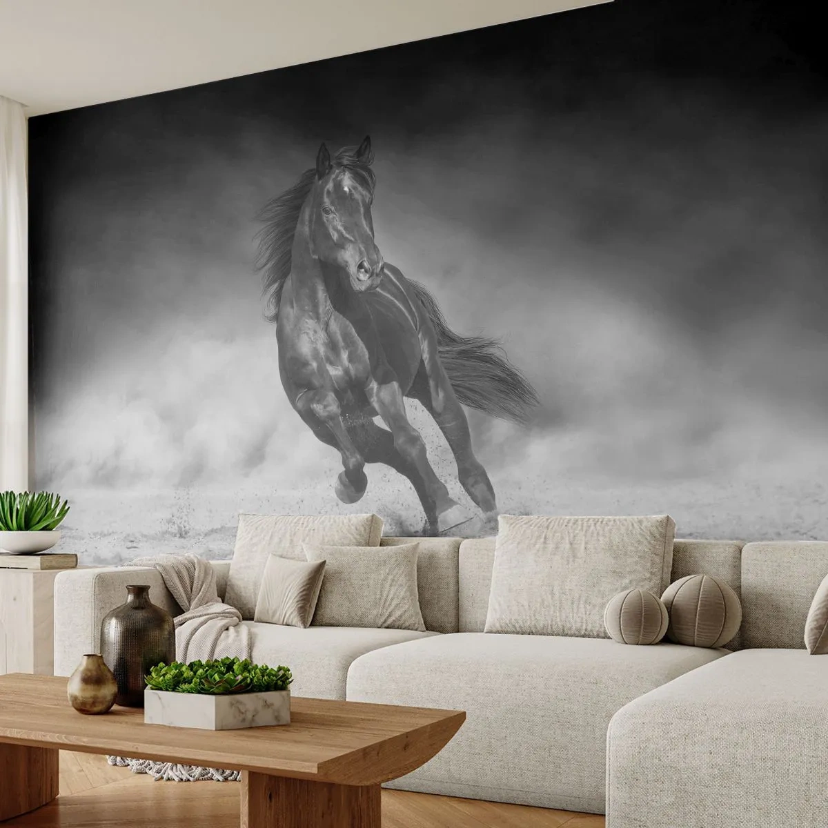 Fotótapéta Premium Sand - Az emírhez méltó - Ló, Állatok, Természet - 100x70 cm