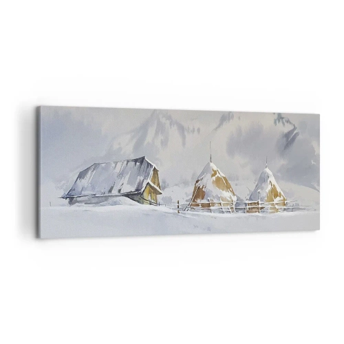 Vászonkép - Egy havas völgyben - 100x40 cm