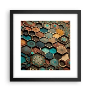 Poszter fehér keretben - Arab ornamentika - egy variáció - 30x30 cm