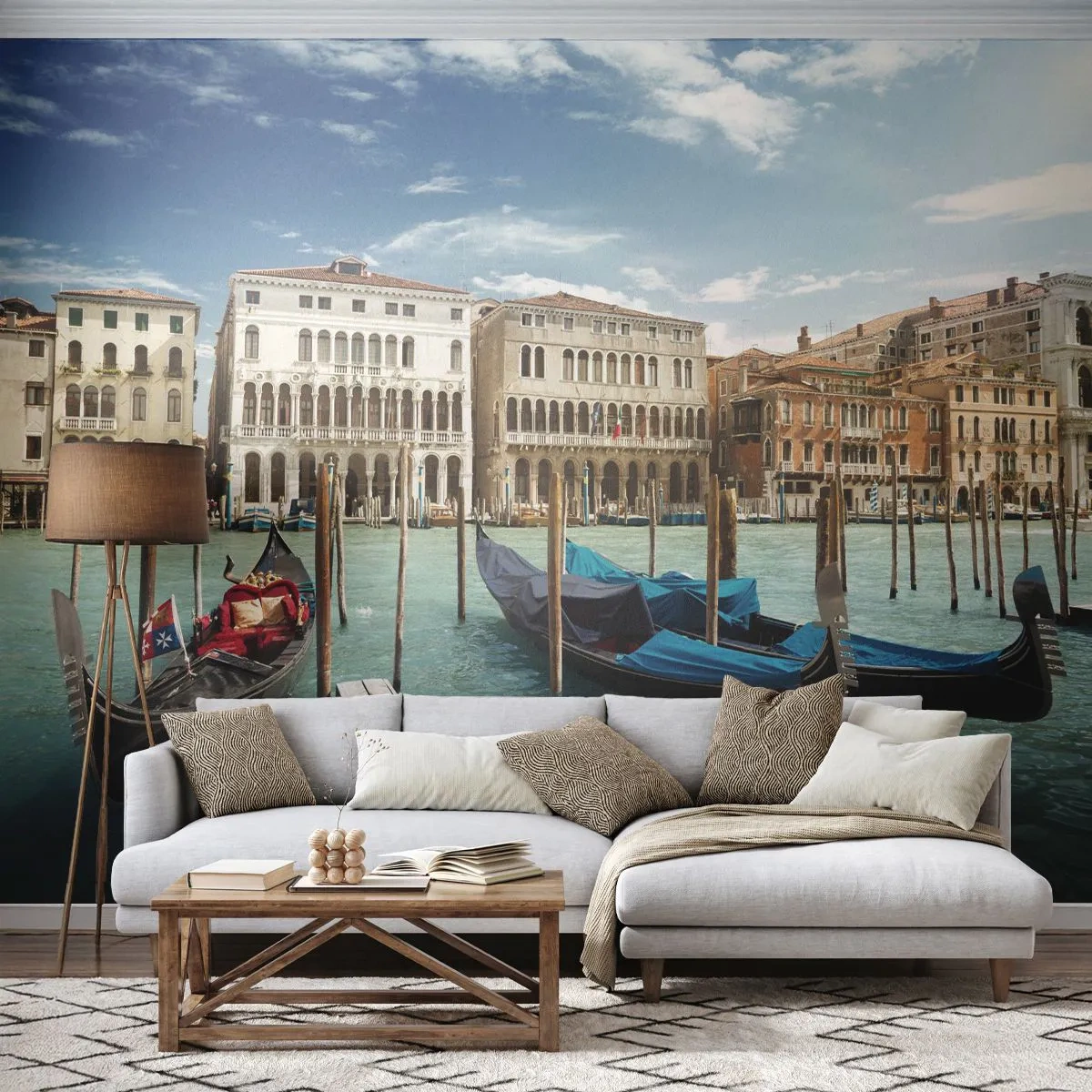 Öntapadós Fotótapéta Deluxe Sticker - Paloták kékben - Város, Velence, Építészet - 250x175 cm
