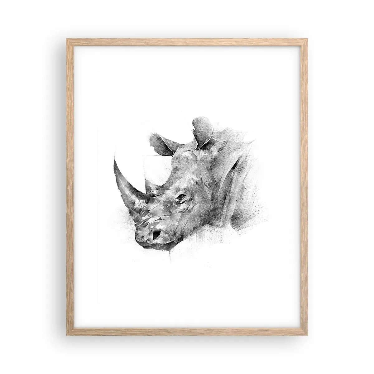 Poszter világos tölgy keretben - Afrikai portré - 40x50 cm