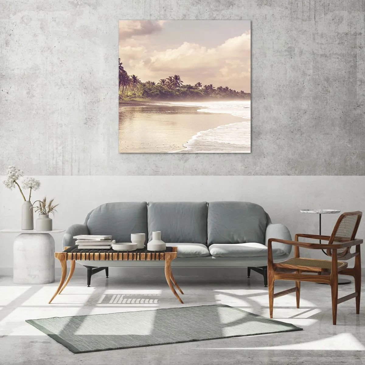 Üveg kép - A hullámok simogatása - 50x50 cm