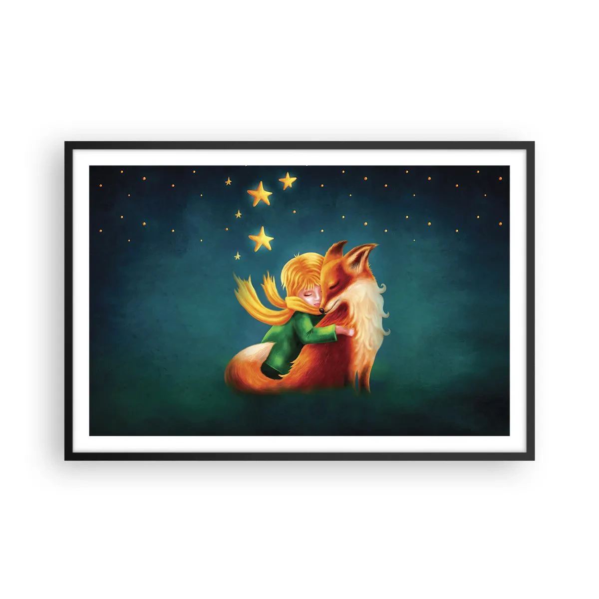 Poszter fehér keretben - Kis herceg - 91x61 cm