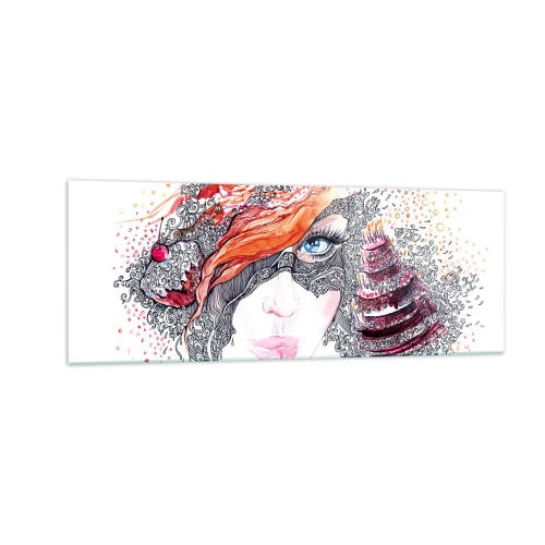Üveg kép - Vele minden nap ünnep - 140x50 cm