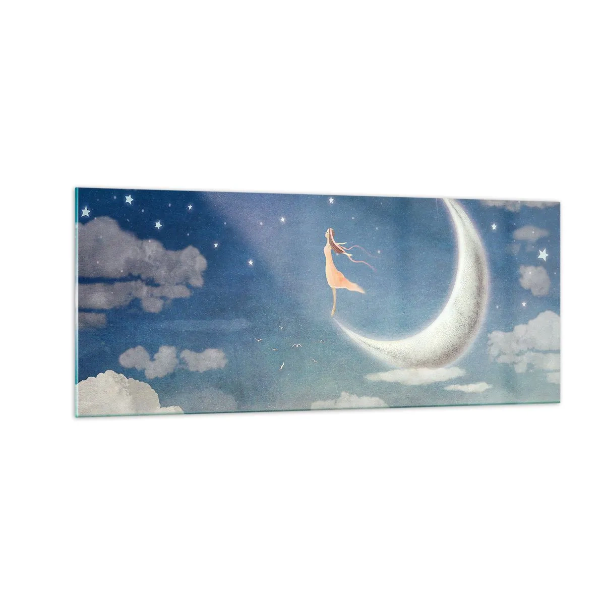 Üveg kép - Kék udvarló - 100x40 cm