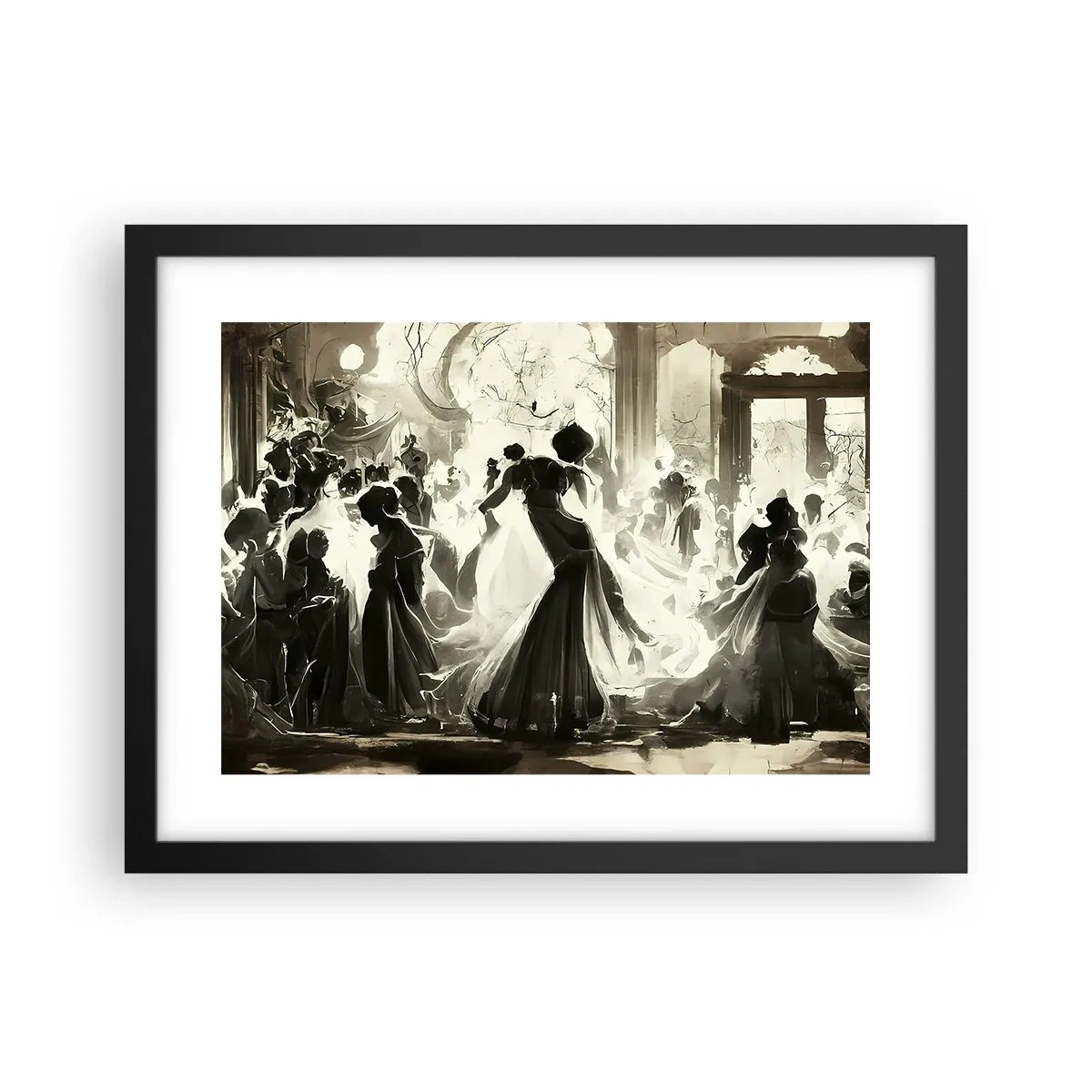 Poszter fehér keretben - Nagy álarcosbál - 40x30 cm